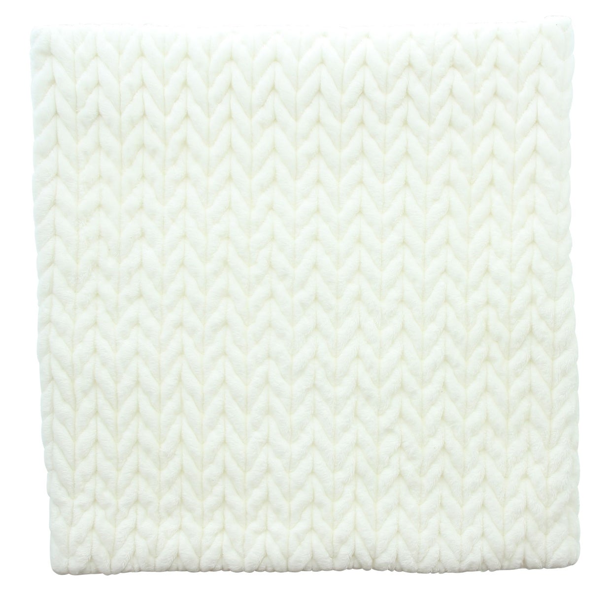 FRANK FLECHTWAREN | Kabelgebreide kussenhoes, crème, 45 x 45 cm, zonder vulling, bijpassend binnenkussen artikelnr. 33.016.8, POLYESTER