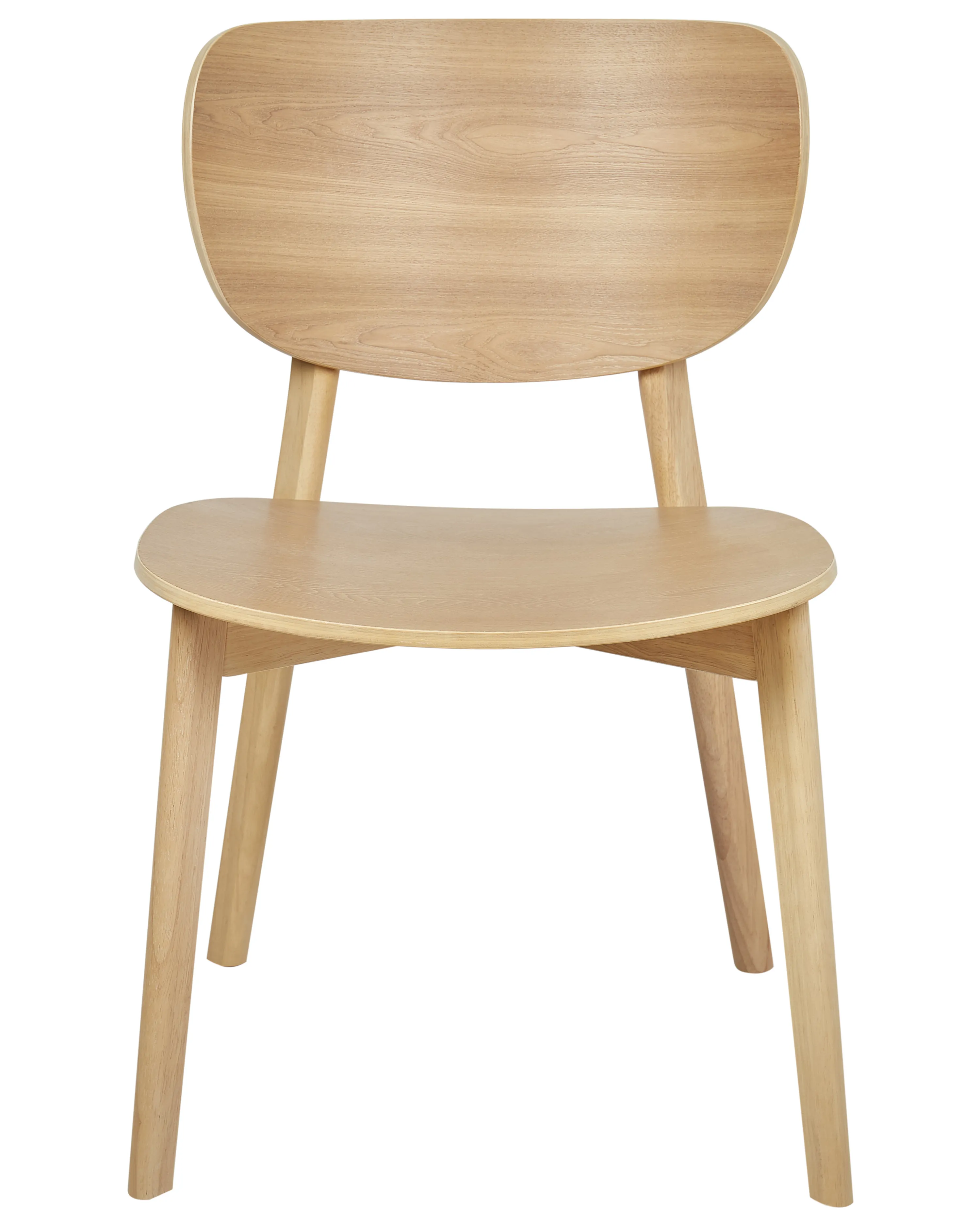 Set van 2 eetkamerstoelen OVERLY Hout Lichtbruin