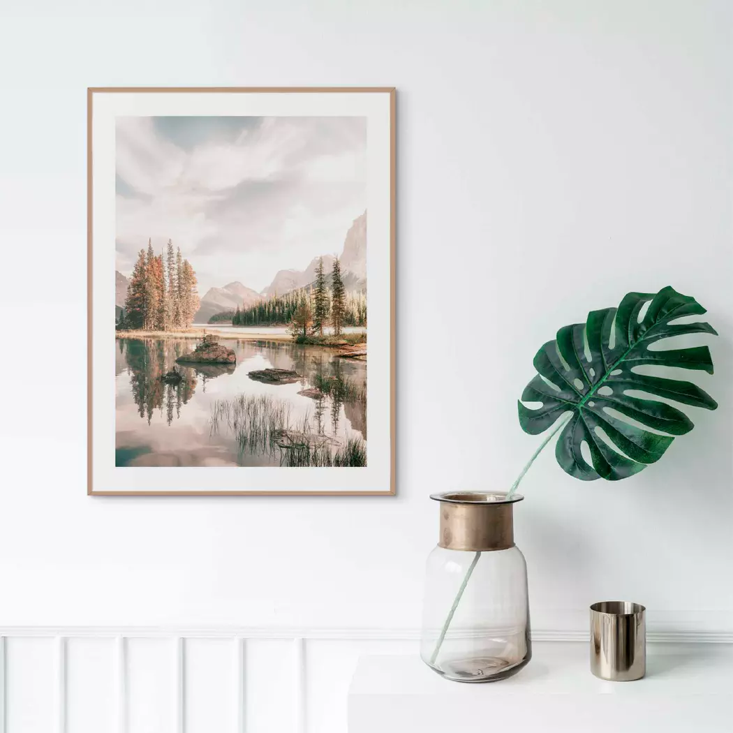 Wandbild 30 x 40 cm Bergsee