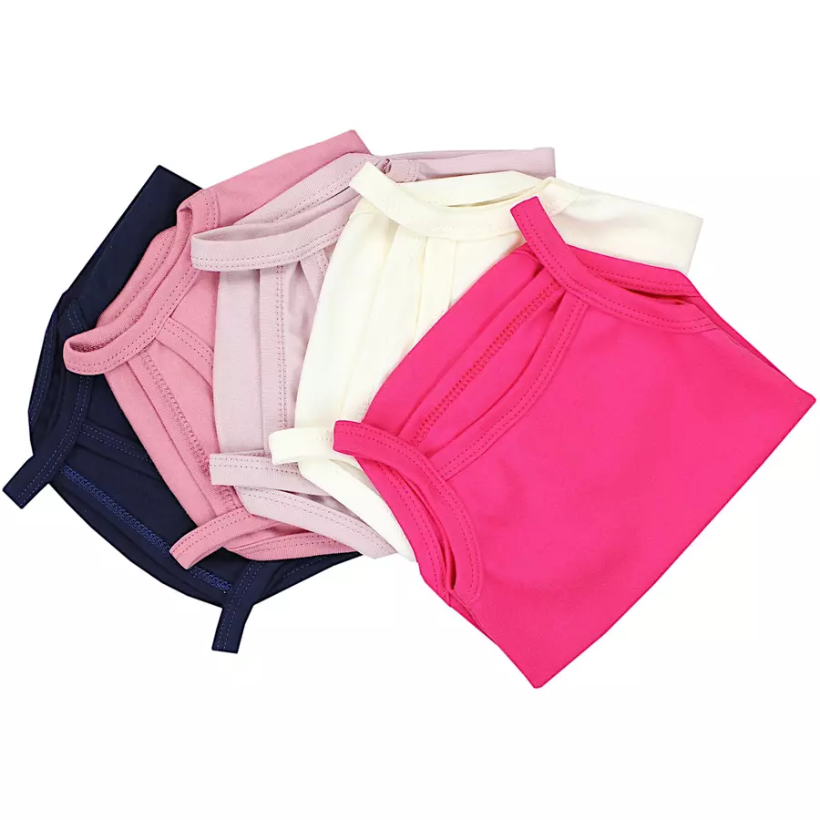 TupTam Mädchen Babybody mit Spagettiträger Sommer 5er Pack ecru
