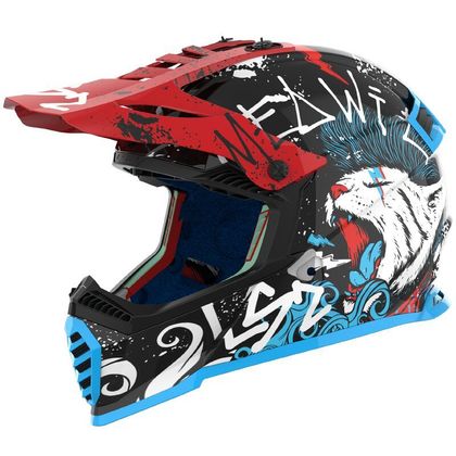 Casque cross LS2 MX437 FAST II MINI STARMAW ENFANT - Noir