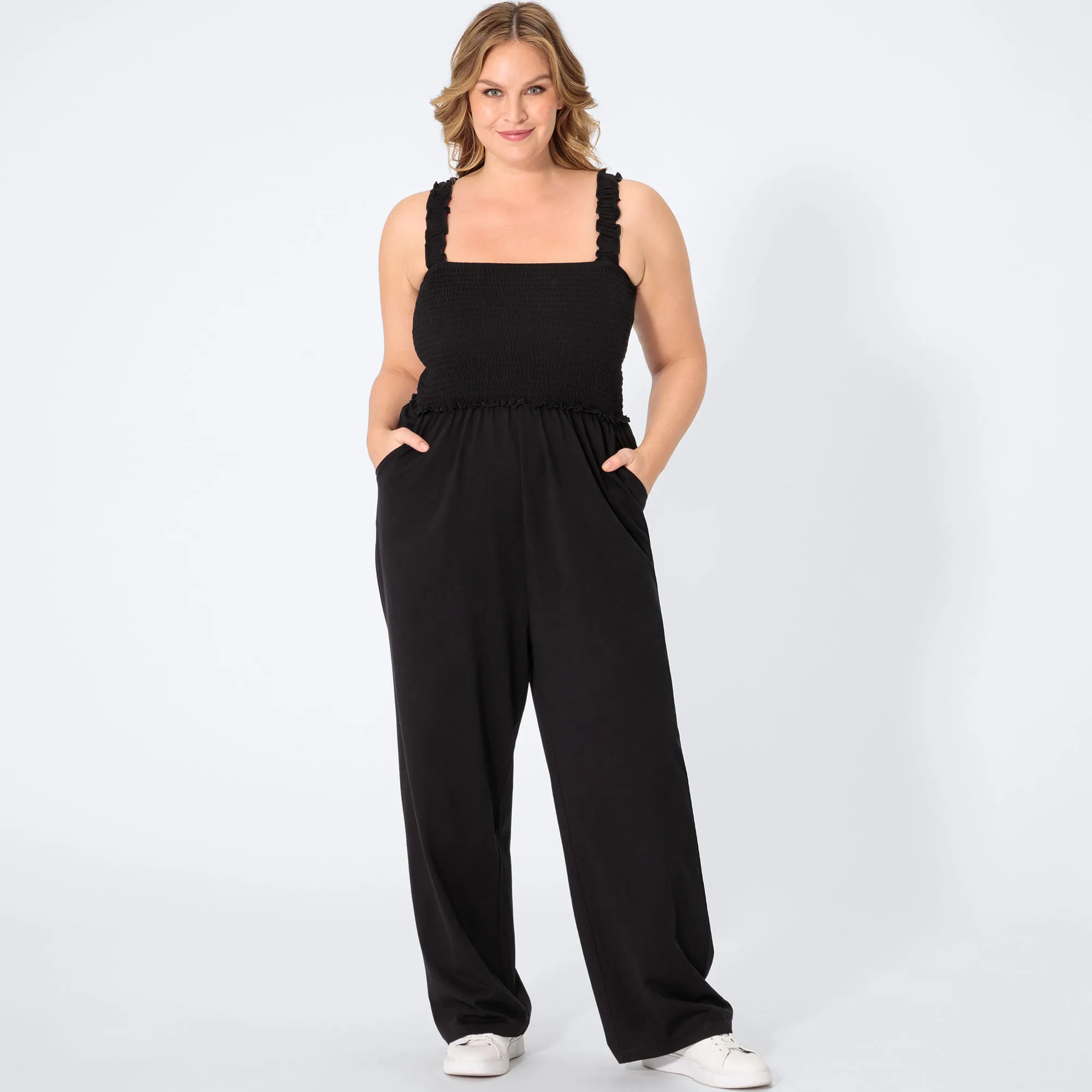 Damen-Jumpsuit mit Taschen, große Größen