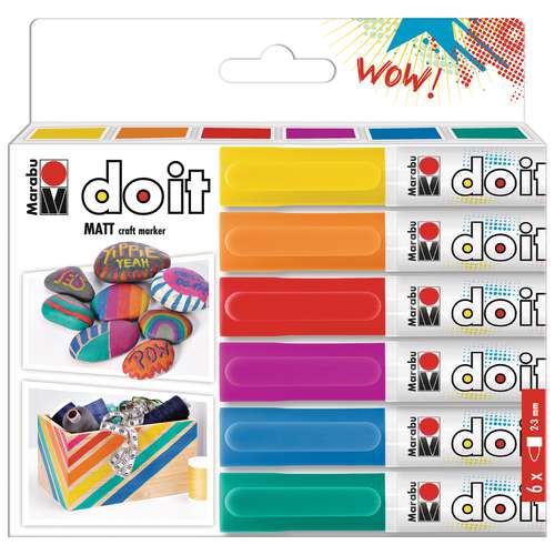 Marabu do it MATT Craft Marker, 6er-Set