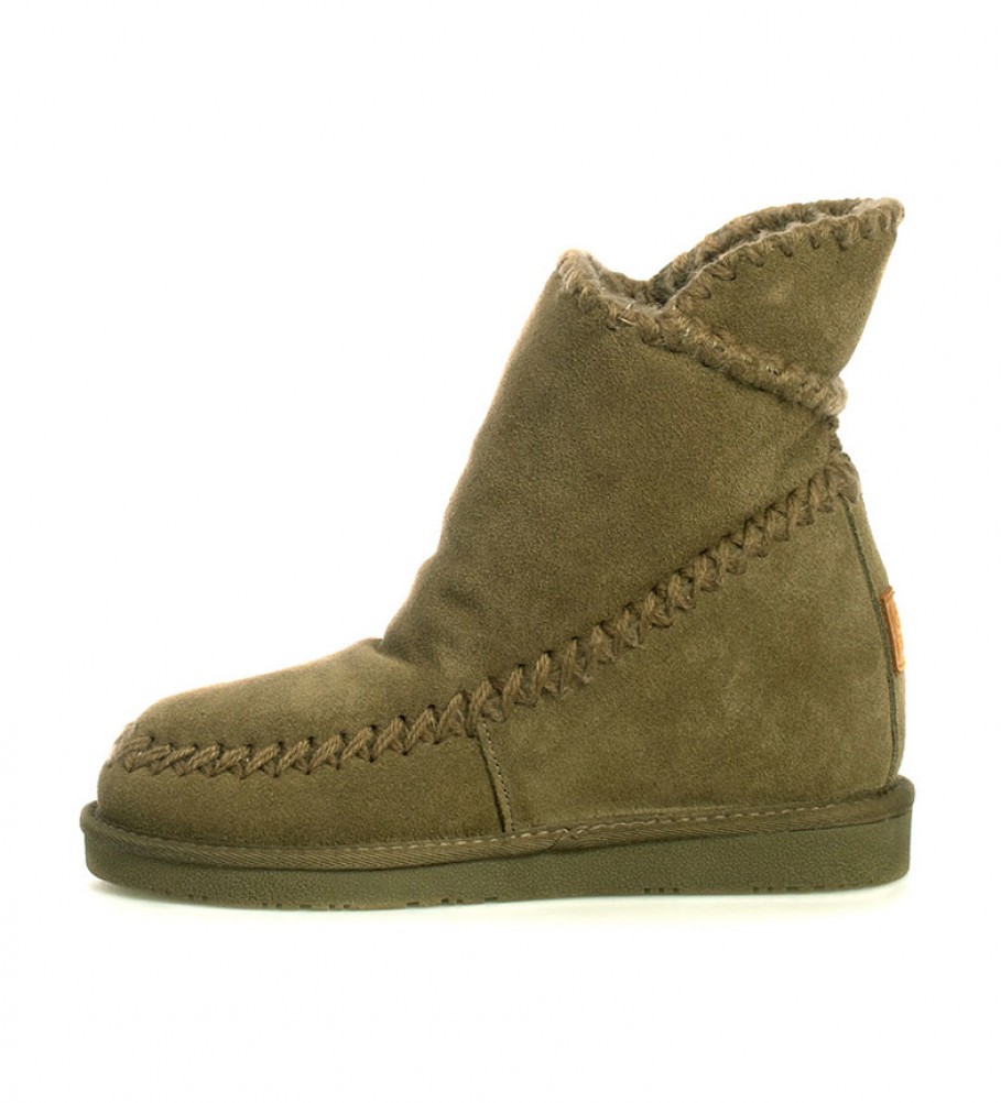 Botas Gioseppo Josca em couro taupe - Altura interna do salto + sola: 7 cm