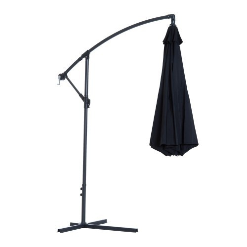Guarda-sol Outsunny para jardim, preto
