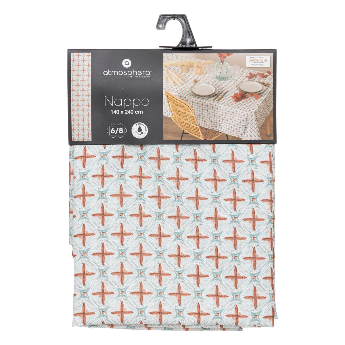 NAPPE ANTI TACHE IMPRIMEE JAKY 140X240CM