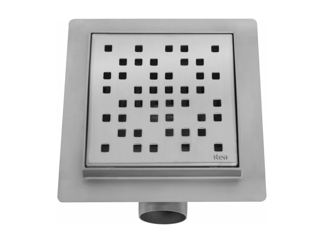 Drain Linéaire Rea Dots 120X120 Brush Steel