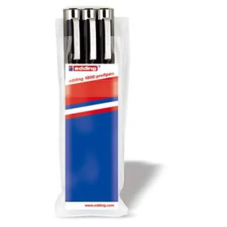 edding 1800 Faserzeichner Profipen, schwarz, 3 Stück