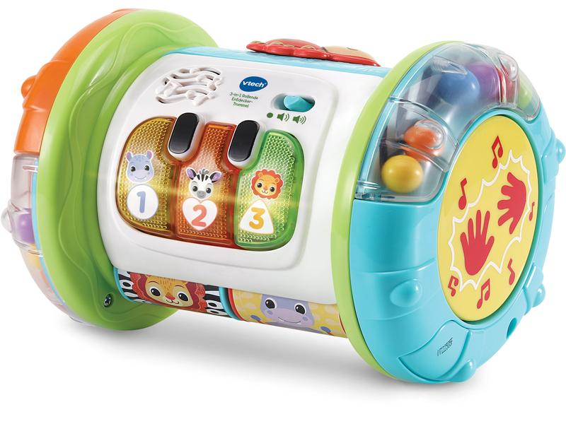 Vtech 3-in-1 Rollende Entdecker-Trommel -DE- Musik- und Lernspass mit vielseitiger Trommel