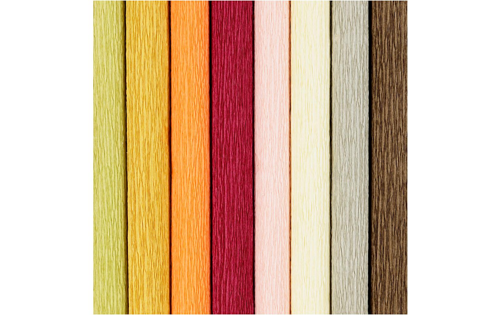Krepppapier Pastell/rot 25 x 60 cm, 105 g/m², 8 StückBastelpapier