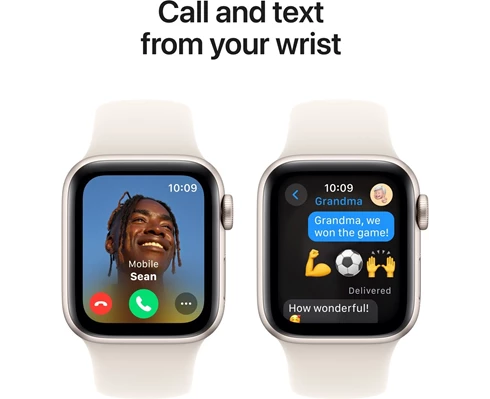 Apple Watch SE GPS 40mm Starlight Aluminium Case with Starlight Sport Band - M/L