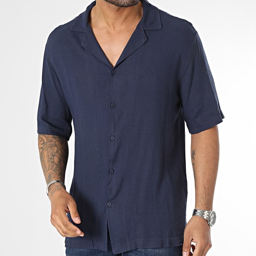 Chemise Manches Courtes Bleu Marine
