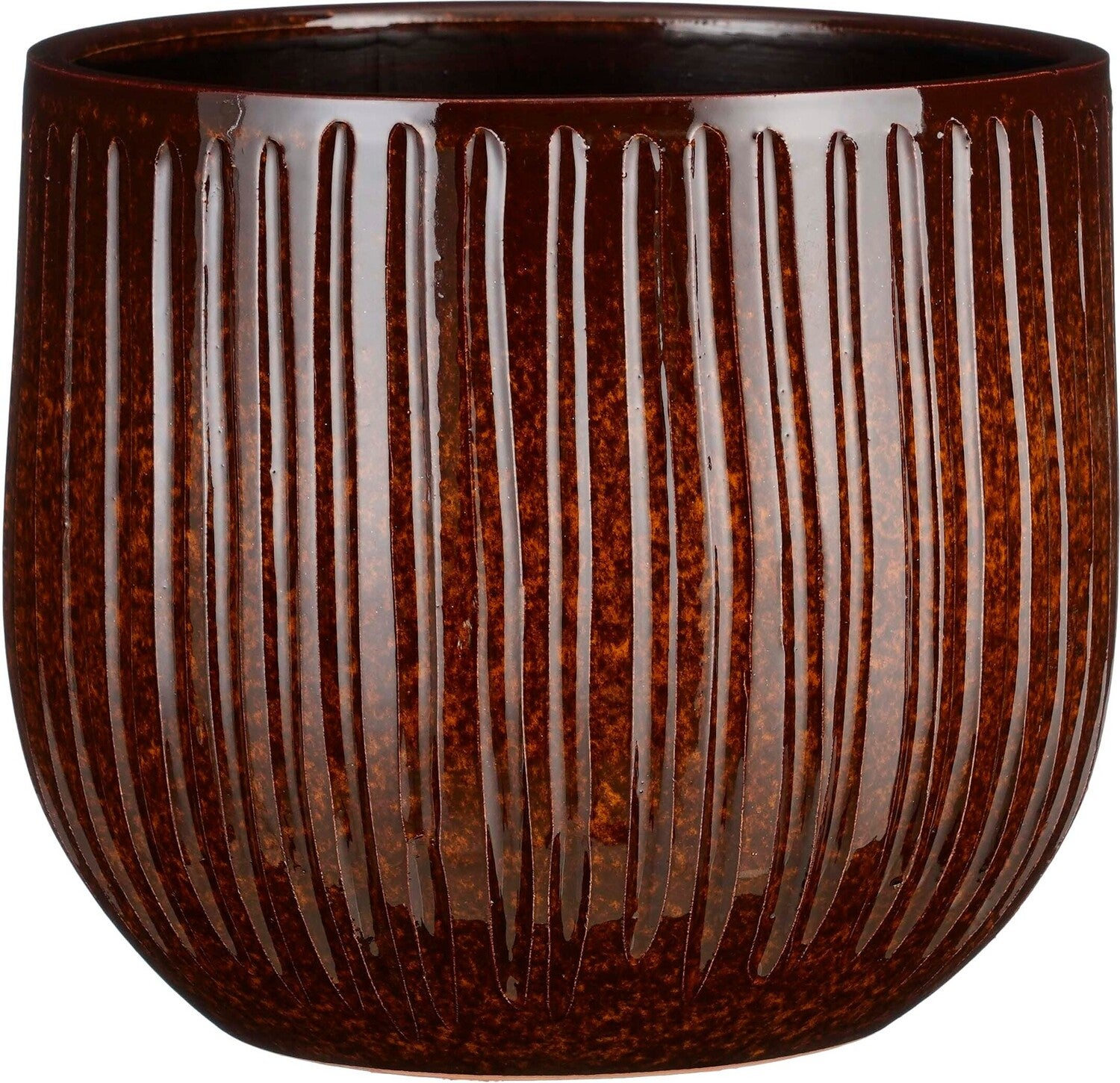 Mica Decorations bloempot Pablo bruin D 25 H 20 cm