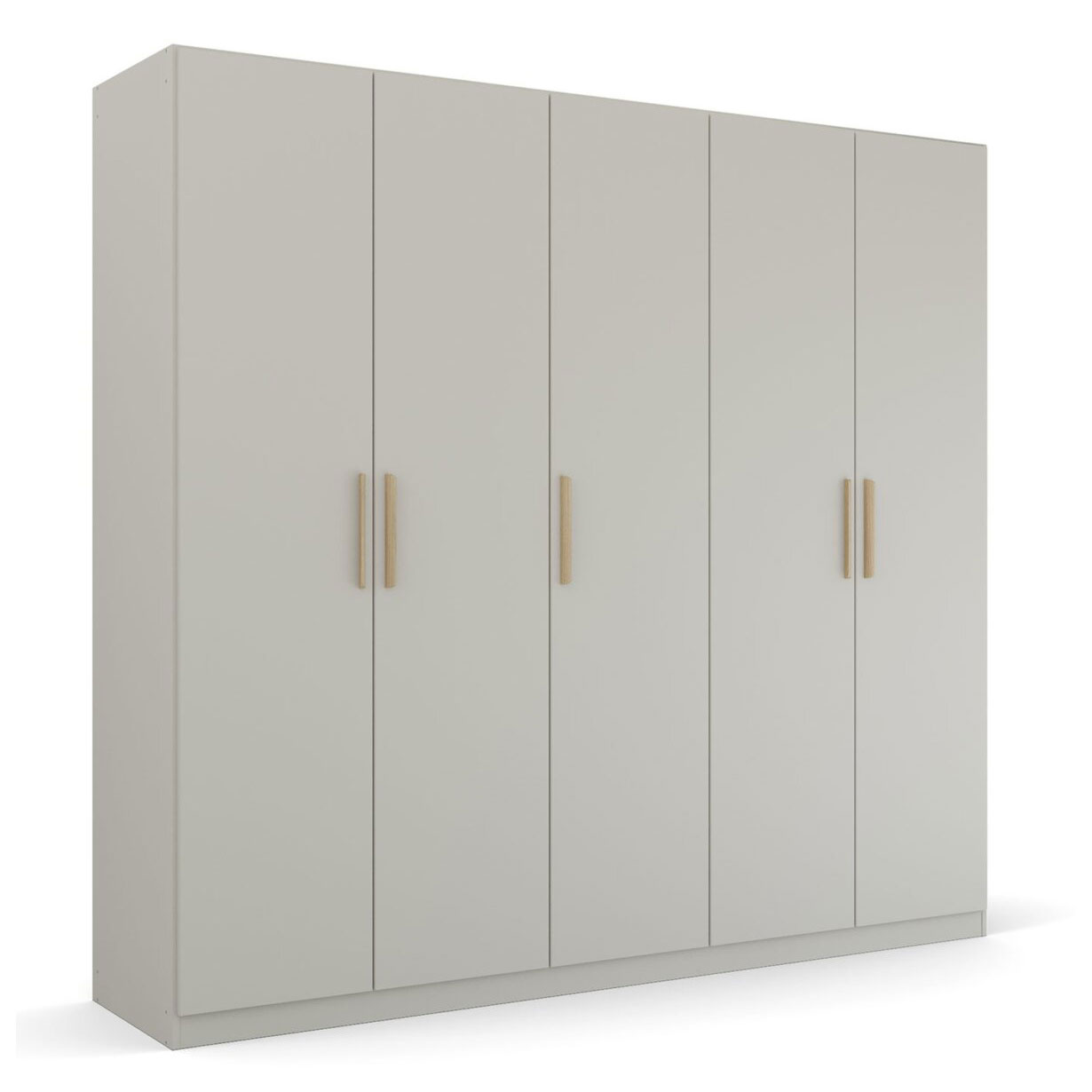 Drehtürenschrank - seidengrau - 5 Türen - 226 cm