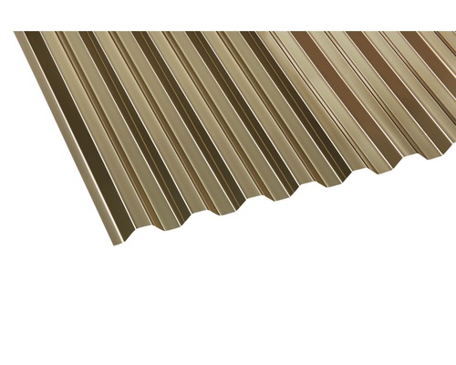 PVC golfplaat trapeziumvormig 70/18 brons 3000 mm x 1090 mm x 1,1 mm