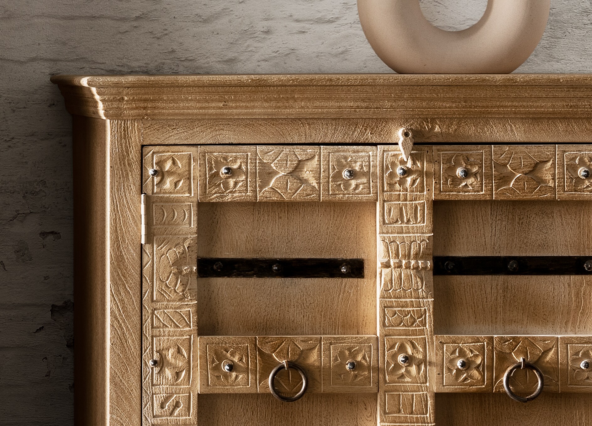Kommode DAIPUR Mangoholz natur Sideboard Wohnzimmerschrank Mehrzweck Schrank