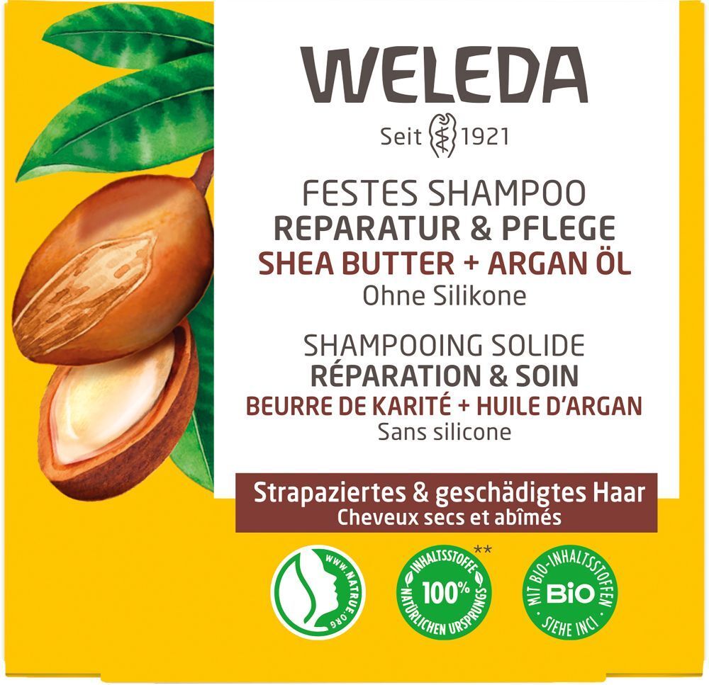 Weleda Festes Shampoo Reparatur & Pflege - für strapaziertes & geschädigtes Haar