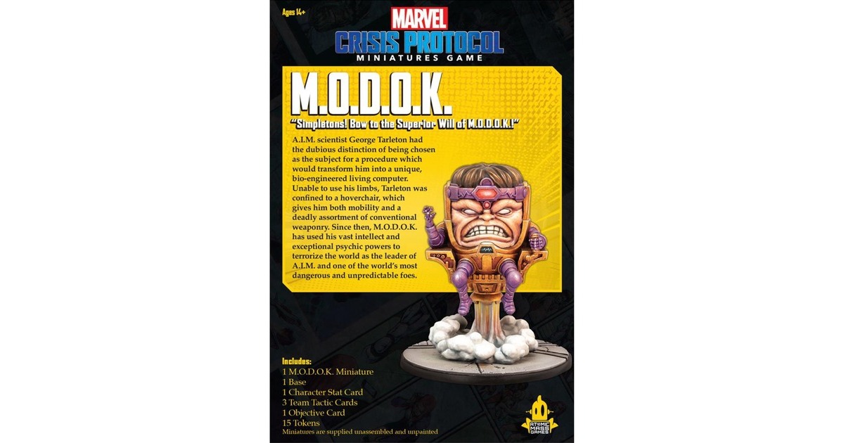 AsmodeeMarvel Crisis Protocol: M.O.D.O.K Bordspel  (Engels, uitbreiding, 2 spelers, 90-120 minuten, vanaf 14 jaar)