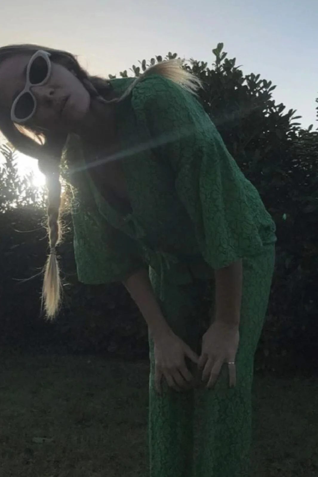 Sissel Edelbo Asta Pants leftover lace se 1127 green
