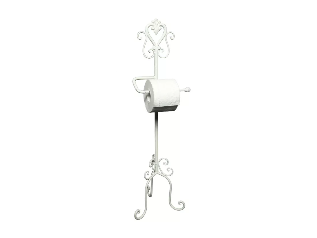 PORTE-ROULEAU DE PAPIER TOILETTE SERVITEUR Métal blanc