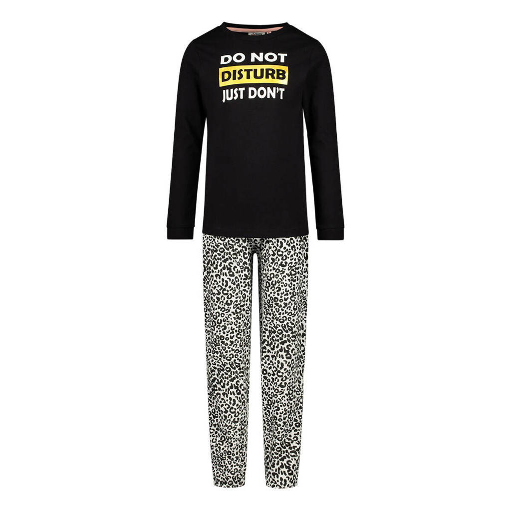Orange Stars pyjama met printopdruk zwart