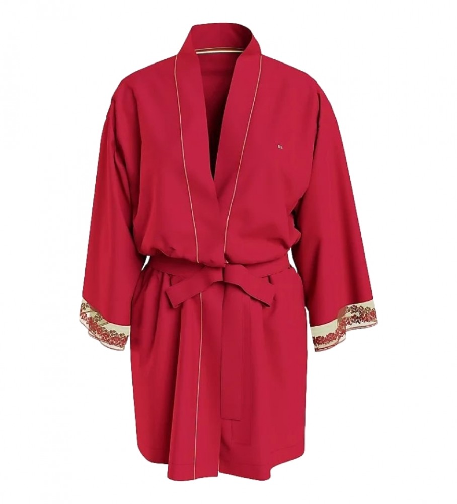 Robe estilo quimono bordô da Tommy Hilfiger