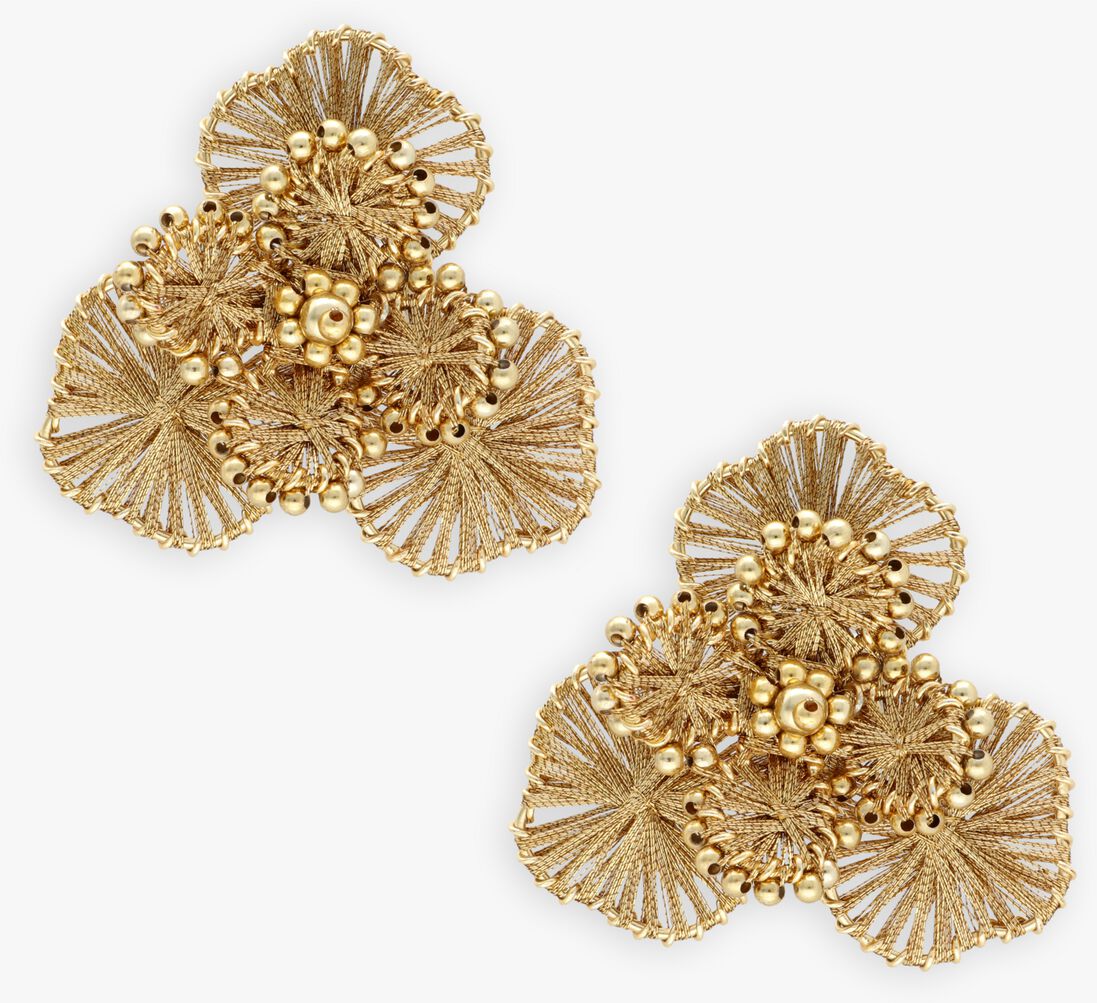 goudkleurig lott. gioielli oorbellen flower earring l