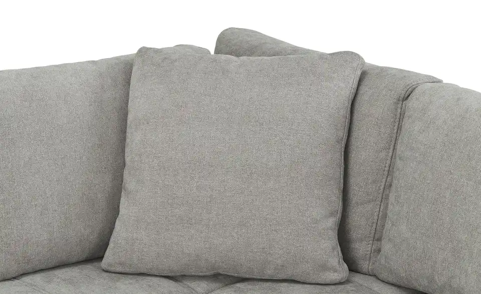 Ecksofa Arissa de Luxe Grau rechts Webstoff