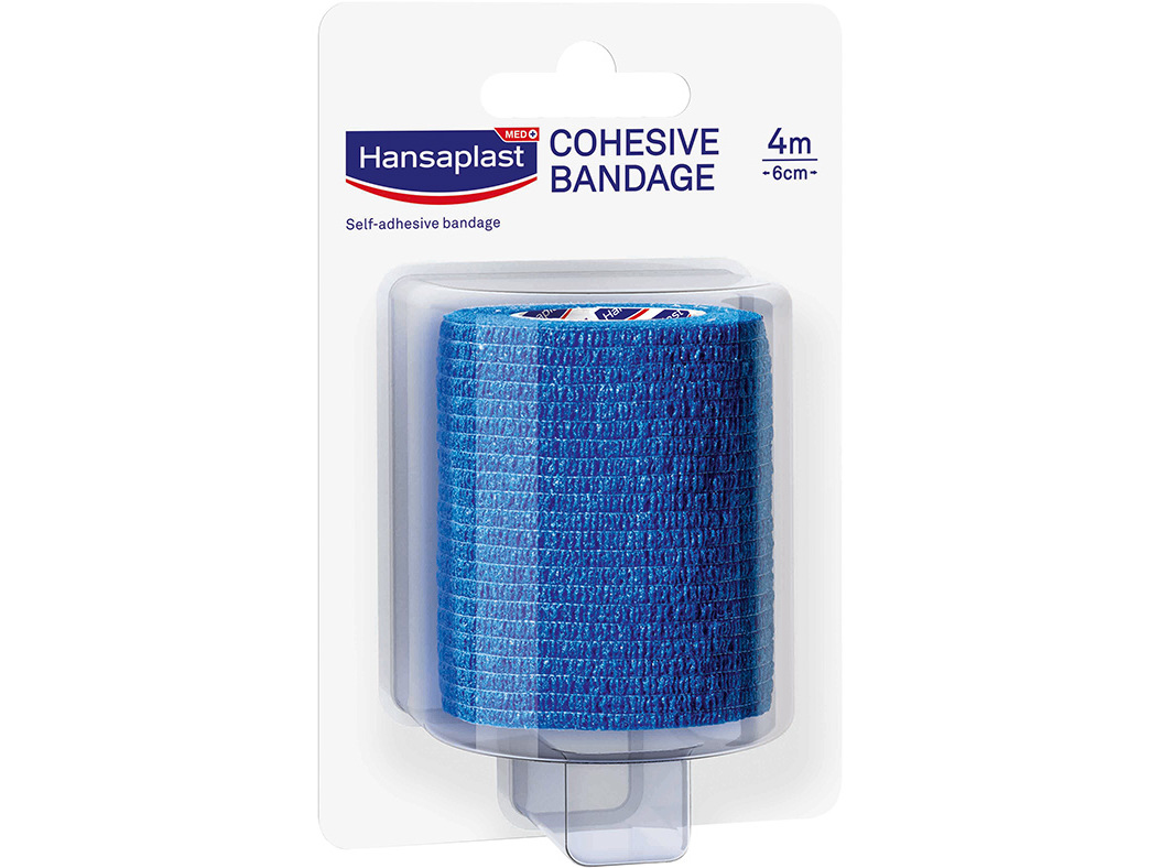 BANDA HANSAPLAST AUTO ADESIVA AZUL 4MTX6CM 1UN