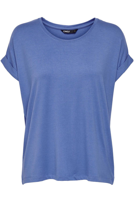 Only blauwe dames t-shirt