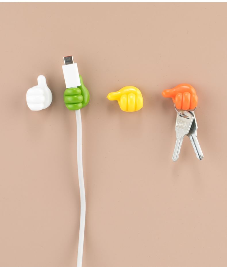 Worthbuy - Set van 4: Thumb Up Plastic Make-up Spatel Houder