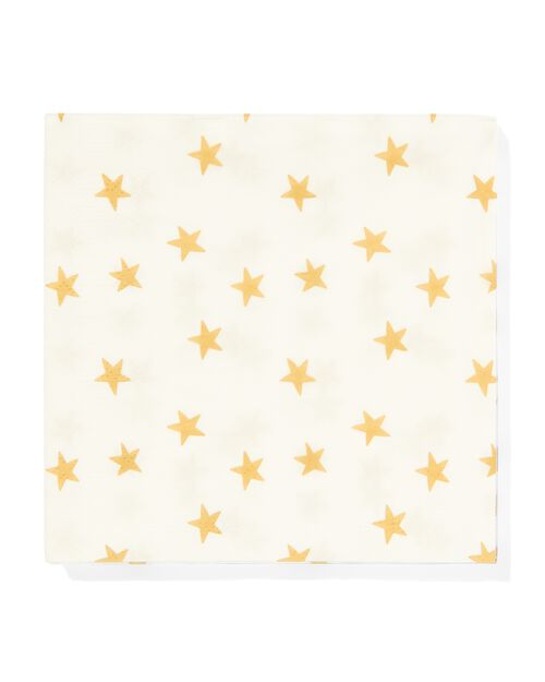 20 serviettes en papier 33x33 avec étoiles