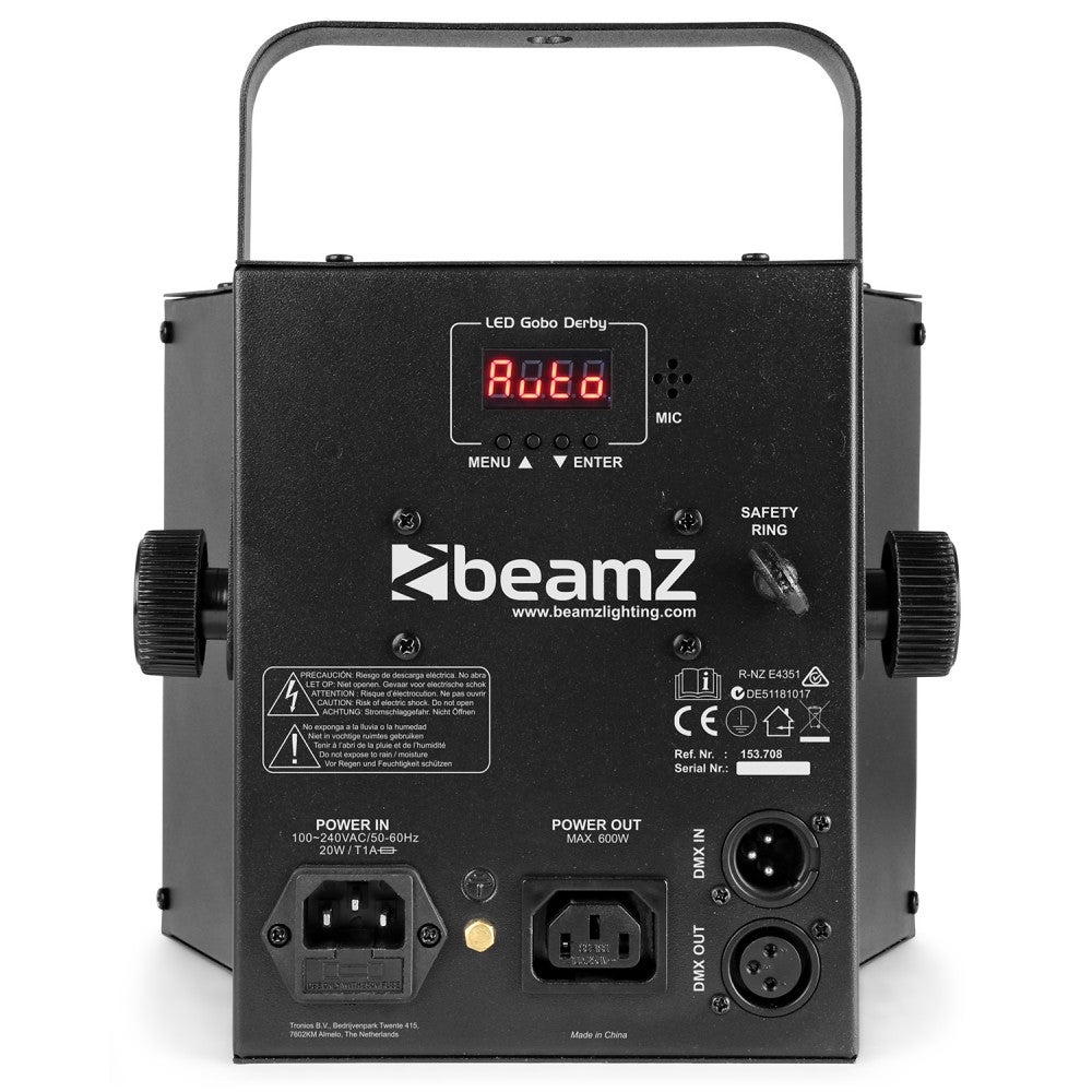 BeamZ Gobo Derby met UV en stroboscoop