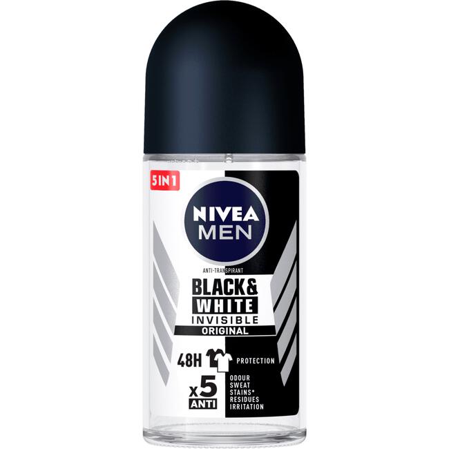 NIVEA MEN Black & White Invisible Original Deodorant Roller 50 ML