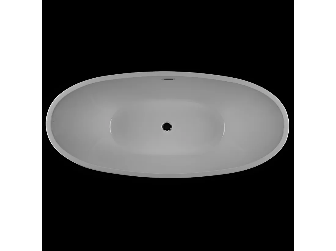 Baignoire îlot design ovale BRIGHTON blanche 157 cm
