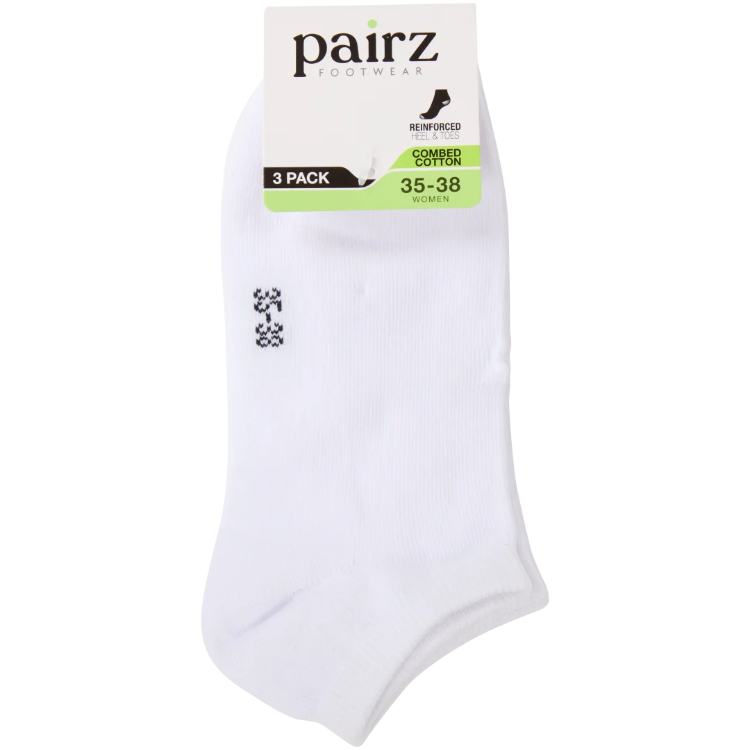 Pairz sneakersokken Maten 35 - 42 | 3 paar
