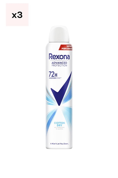 Déodorants spray 72h - Cotton Dry - 3 x 200 ml