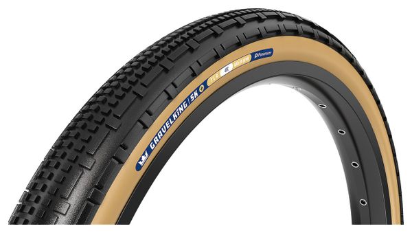 Pneu Gravel Panaracer GravelKing SK  700 mm Tubeless Ready Souple ZSG Gravel Compound BeadLock TuffTex  Noir Flancs Beiges
