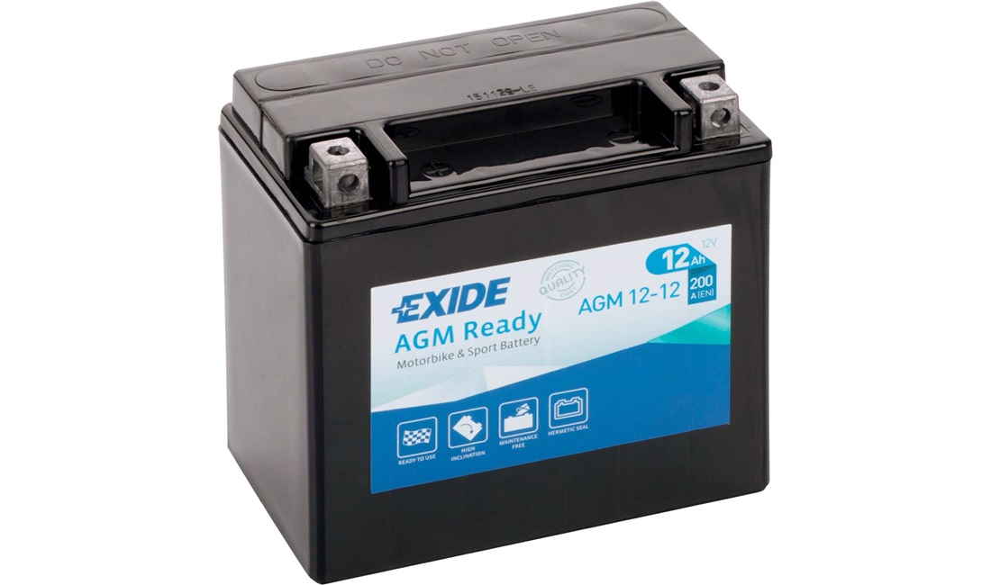 Batteri Exide 12V-12Ah AGM12-12M Ready