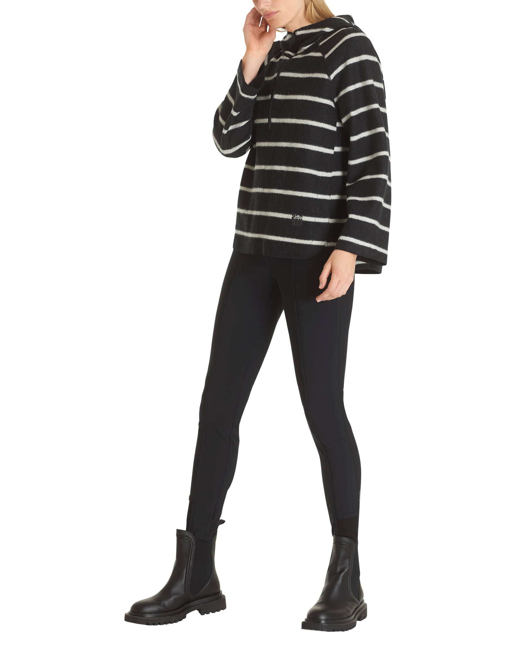Marc Cain| Damen Wollpullover mit Kapuze