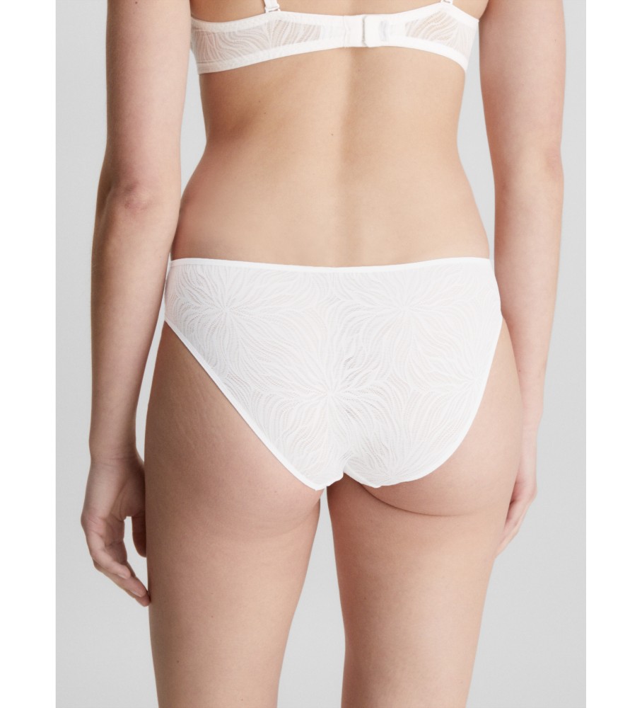 Calcinha Calvin Klein Classic Sheer Marquisette, branca