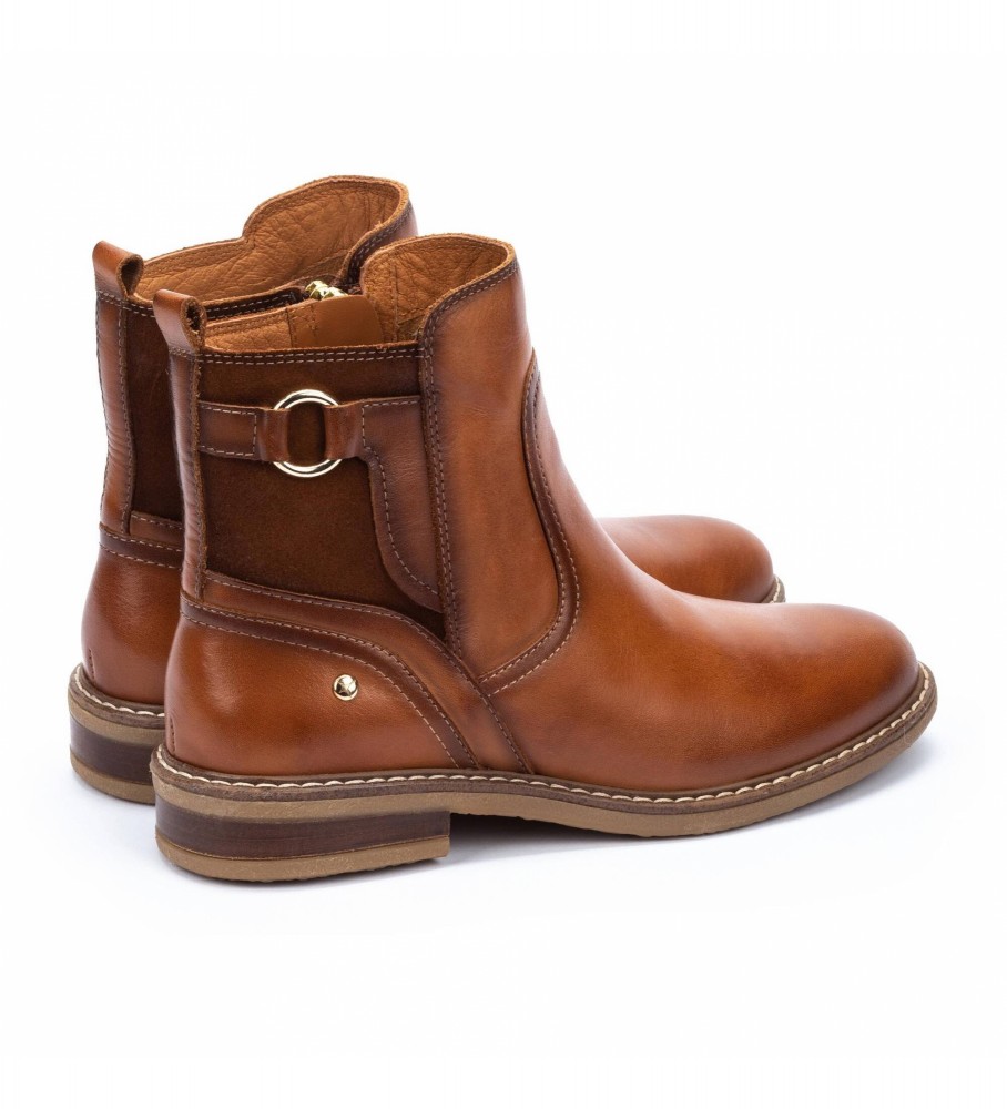 Botas de tornozelo Pikolinos Aldaya em couro marrom