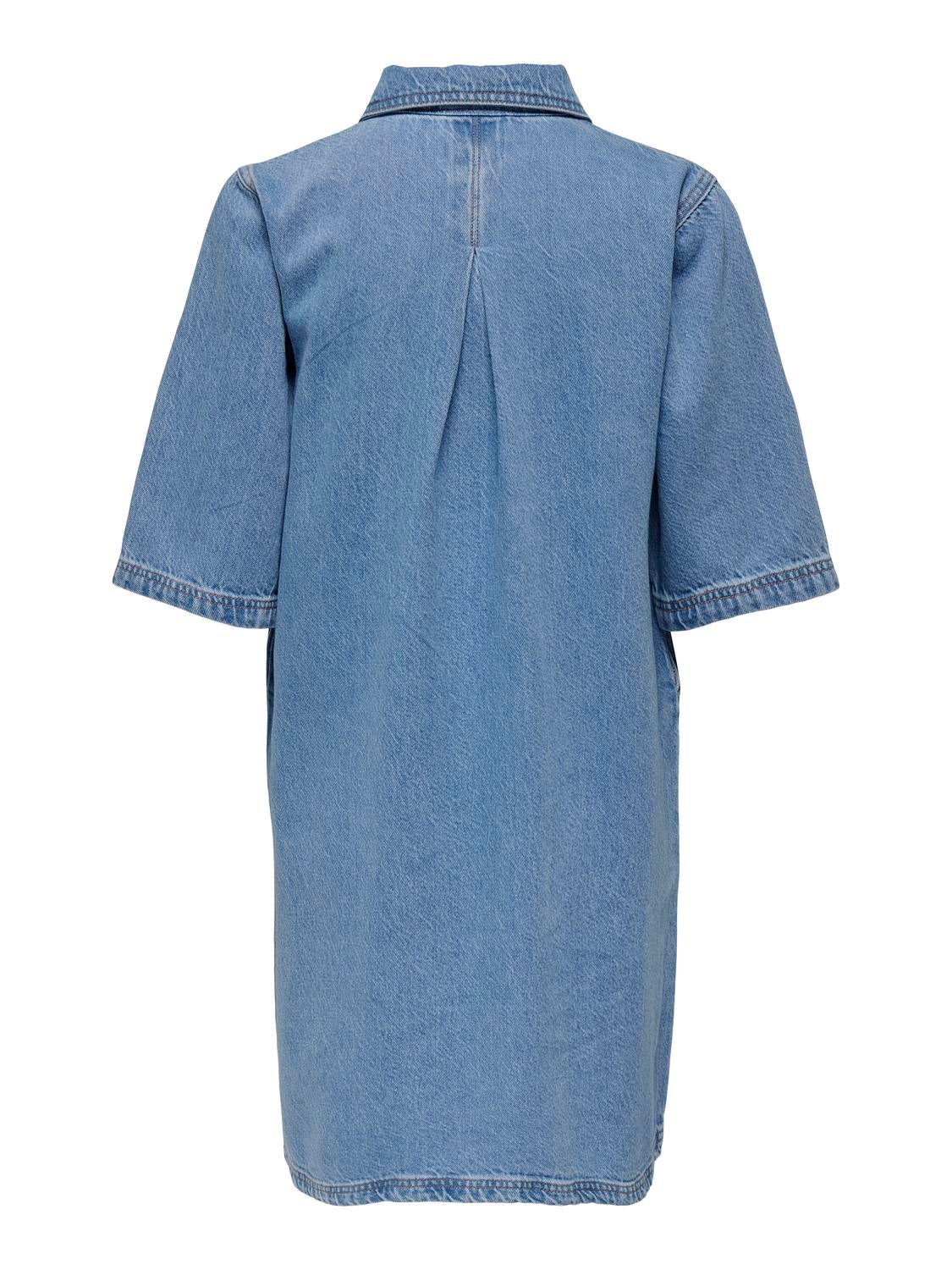 ONLGRY Kurzes Kleid Light Blue Denim