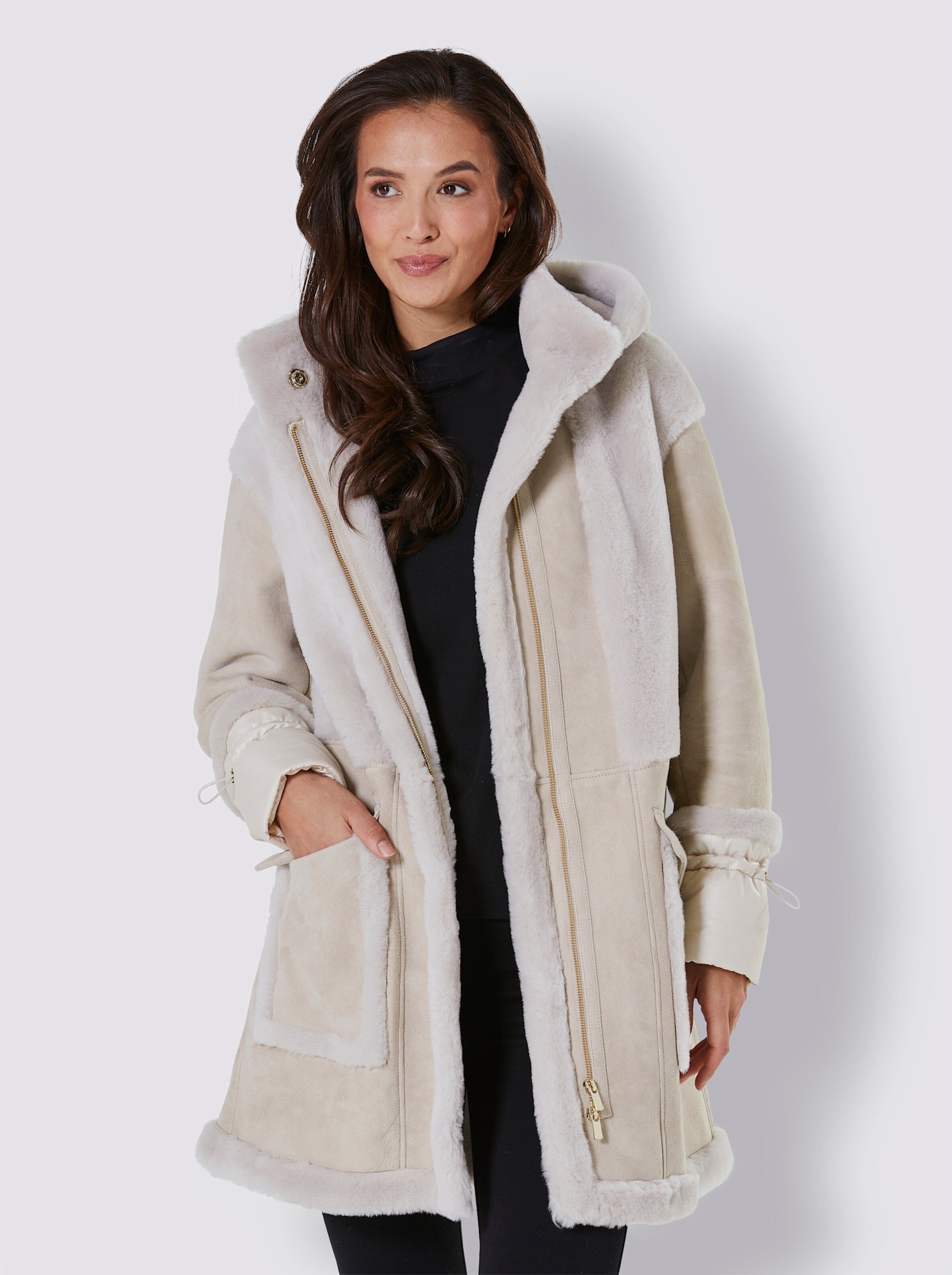 Lammfell-Jacke
