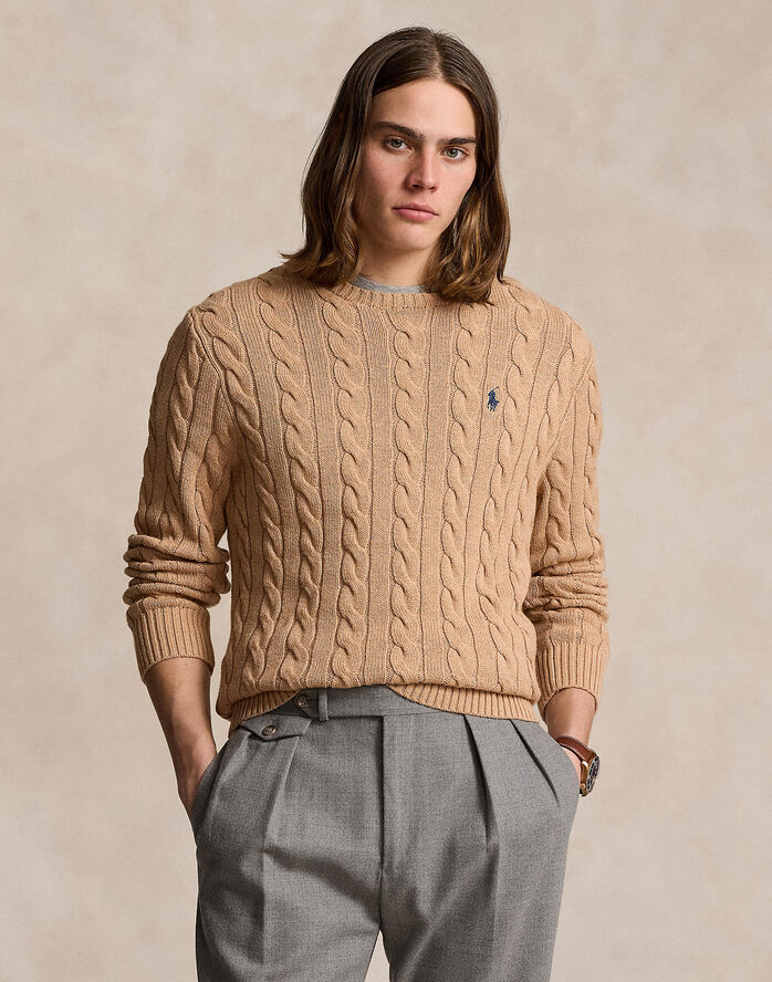 Polo Ralph Lauren COTTON CABLE-LSL-SWT Camel melange
