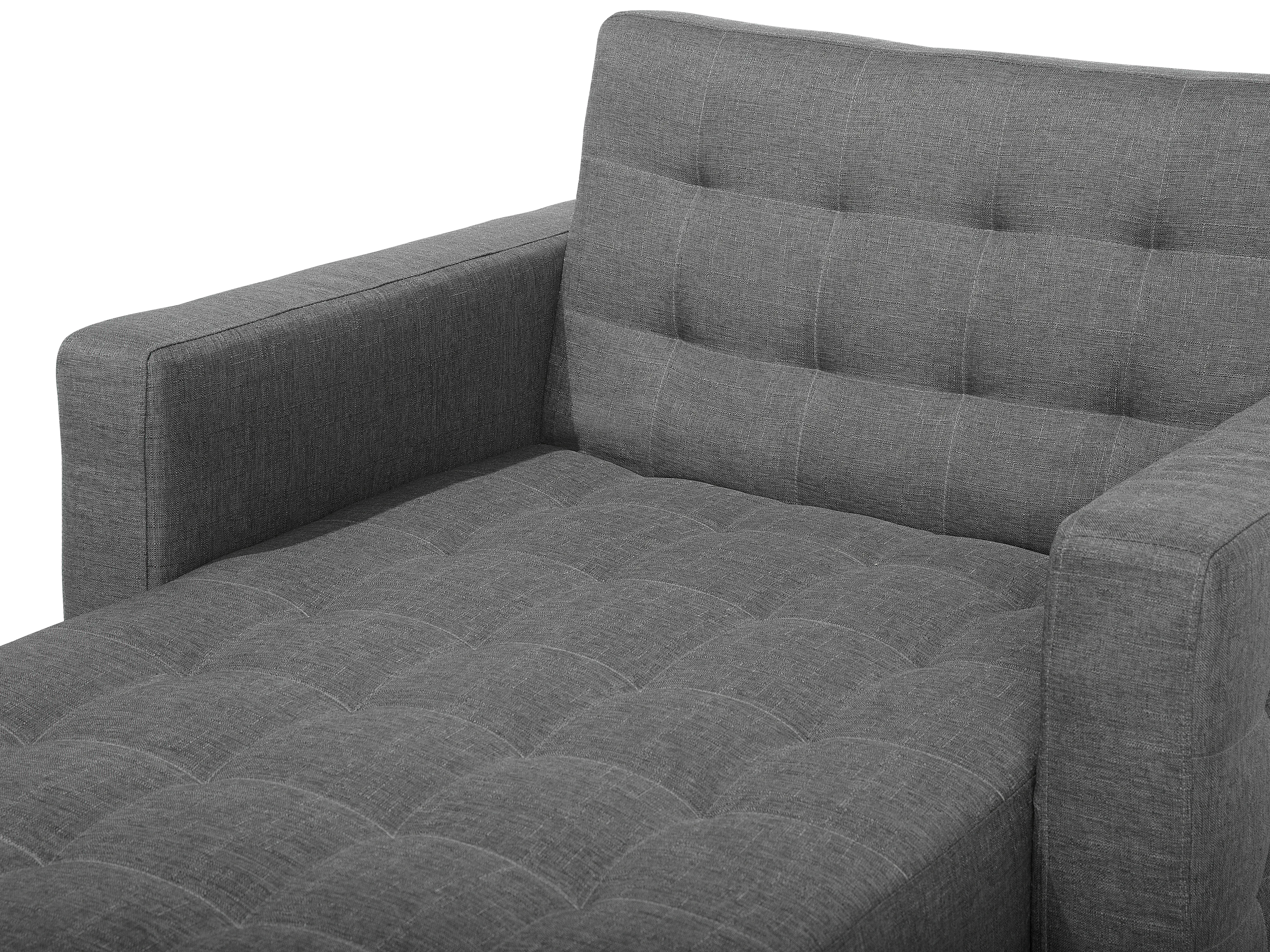Chaise longue ABERDEEN Stof Grijs