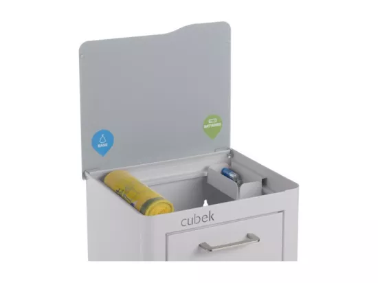 Poubelle cuisine de tri sélectif - 2 compartiments de 20L- CUBEK