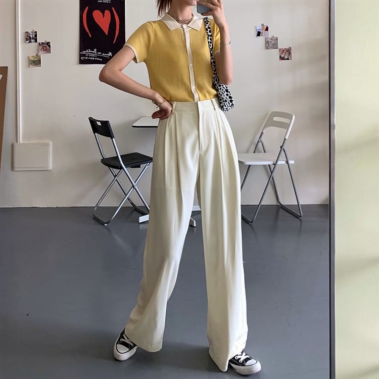 OUREA - Wijde pantalon met hoge taille