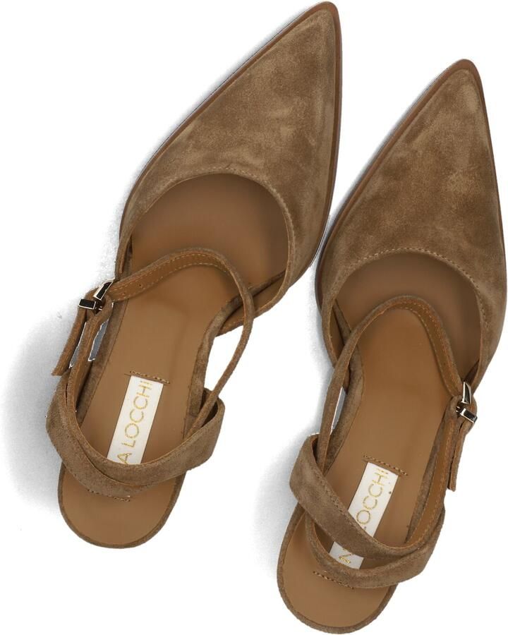 LINA LOCCHI Slingbacks Dames Az41 Maat: 42 Materiaal: Suède Kleur: Camel
