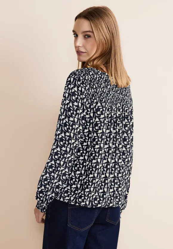 Viskose Blusenshirt - deep blue